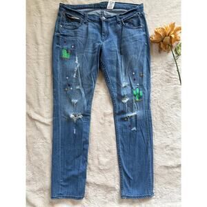 Cactus Embroidery Cruel Jeans Size 30 Regular